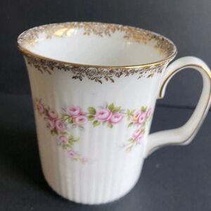 Royal Albert Dimity Rose Beaker Mug – English Bone China, Collectible